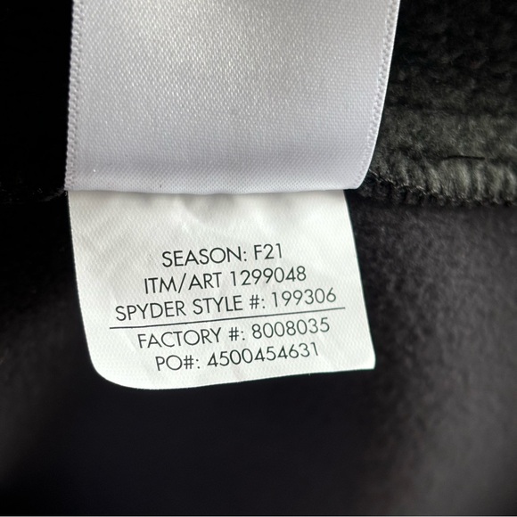 Spyder Men Outbound Stryke 1/2 Zip Mock Neck Pullover Sweatshirt Black Med *NOTE - Picture 10 of 12